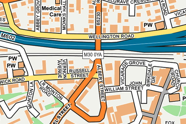 M30 0YA map - OS OpenMap – Local (Ordnance Survey)