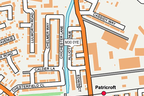 M30 0YE map - OS OpenMap – Local (Ordnance Survey)