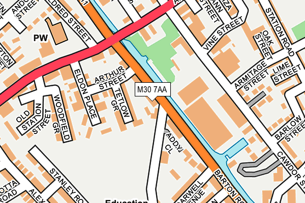 M30 7AA map - OS OpenMap – Local (Ordnance Survey)