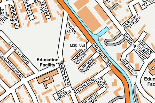 M30 7AB map - OS OpenMap – Local (Ordnance Survey)