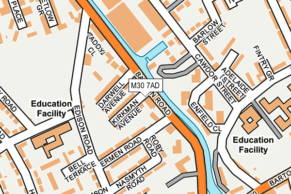 M30 7AD map - OS OpenMap – Local (Ordnance Survey)