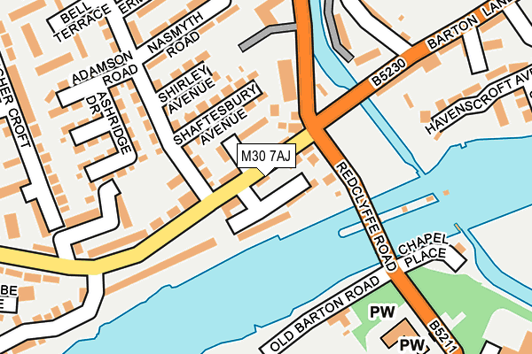 M30 7AJ map - OS OpenMap – Local (Ordnance Survey)