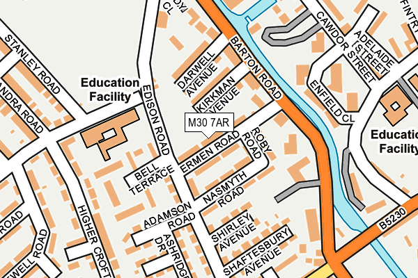 M30 7AR map - OS OpenMap – Local (Ordnance Survey)