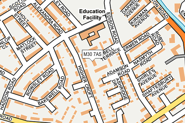 M30 7AS map - OS OpenMap – Local (Ordnance Survey)