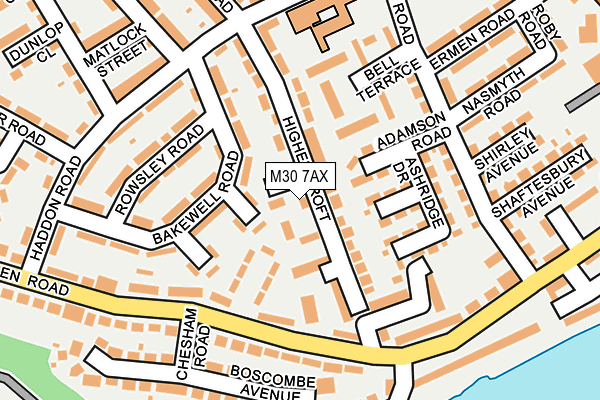 M30 7AX map - OS OpenMap – Local (Ordnance Survey)