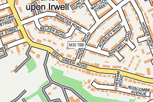 M30 7BB map - OS OpenMap – Local (Ordnance Survey)