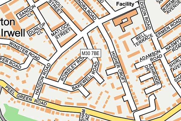 M30 7BE map - OS OpenMap – Local (Ordnance Survey)