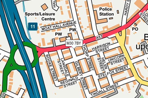 M30 7BY map - OS OpenMap – Local (Ordnance Survey)