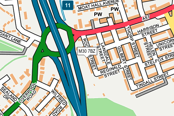 M30 7BZ map - OS OpenMap – Local (Ordnance Survey)