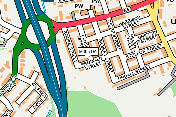 M30 7DA map - OS OpenMap – Local (Ordnance Survey)