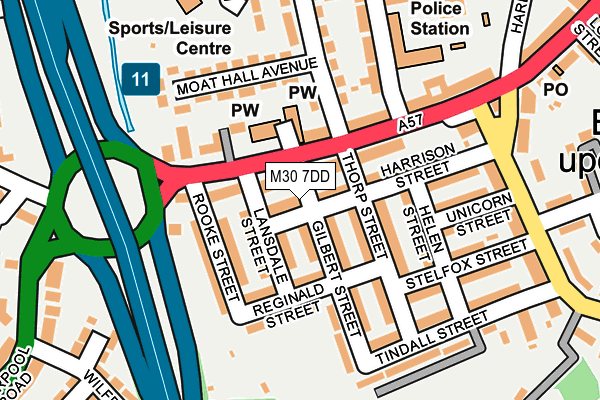 M30 7DD map - OS OpenMap – Local (Ordnance Survey)