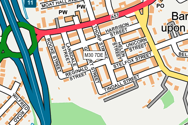 M30 7DE map - OS OpenMap – Local (Ordnance Survey)