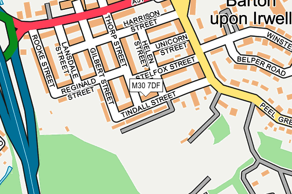 M30 7DF map - OS OpenMap – Local (Ordnance Survey)