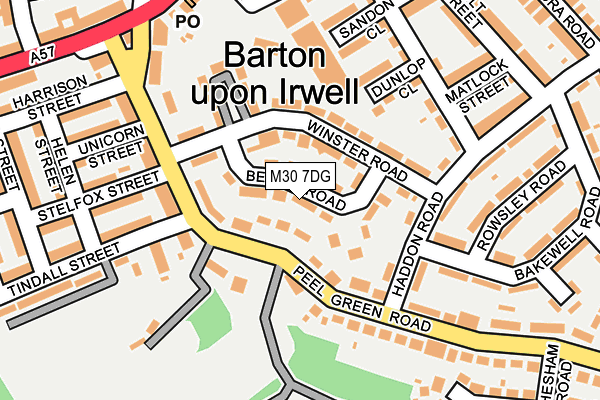 M30 7DG map - OS OpenMap – Local (Ordnance Survey)