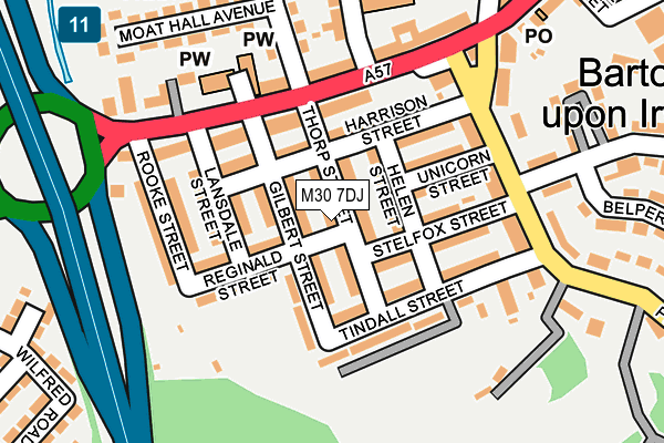 M30 7DJ map - OS OpenMap – Local (Ordnance Survey)