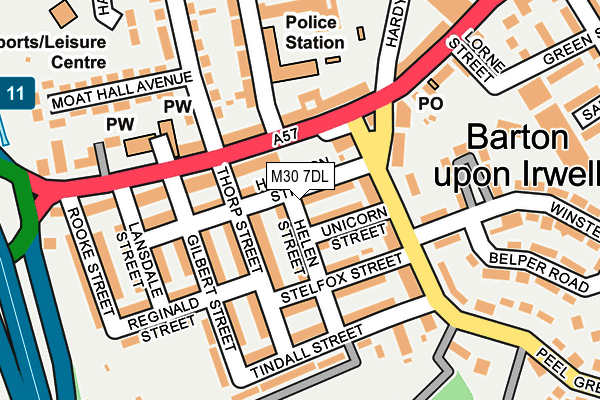 M30 7DL map - OS OpenMap – Local (Ordnance Survey)