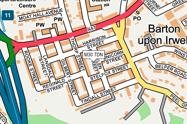 M30 7DN map - OS OpenMap – Local (Ordnance Survey)