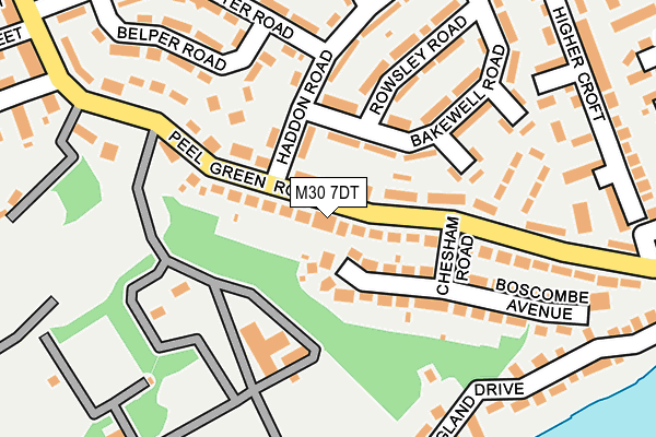 M30 7DT map - OS OpenMap – Local (Ordnance Survey)