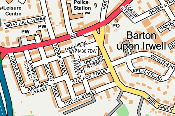 M30 7DW map - OS OpenMap – Local (Ordnance Survey)