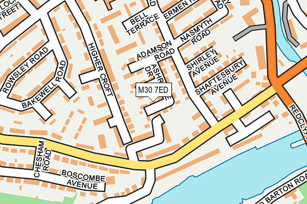 M30 7ED map - OS OpenMap – Local (Ordnance Survey)