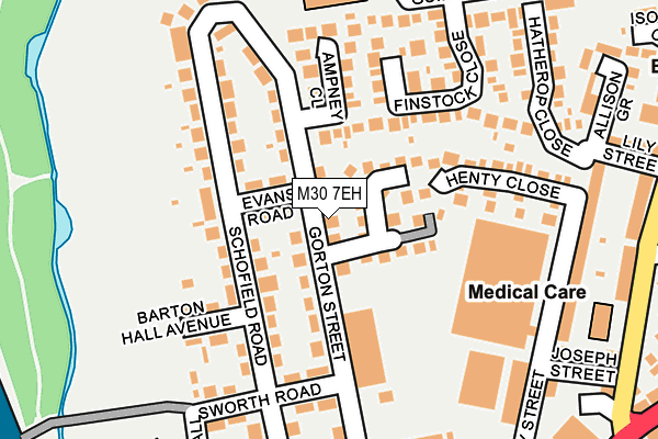 M30 7EH map - OS OpenMap – Local (Ordnance Survey)