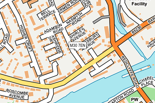 M30 7EN map - OS OpenMap – Local (Ordnance Survey)