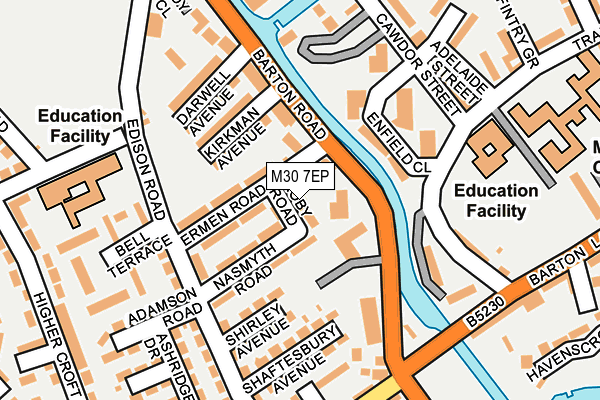 M30 7EP map - OS OpenMap – Local (Ordnance Survey)