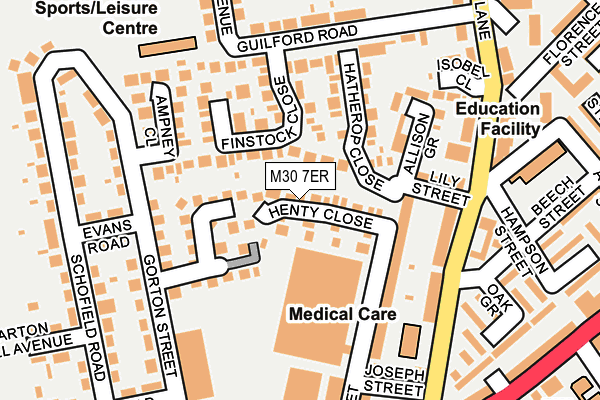 M30 7ER map - OS OpenMap – Local (Ordnance Survey)