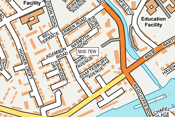 M30 7EW map - OS OpenMap – Local (Ordnance Survey)