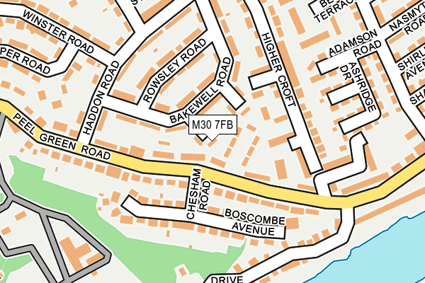 M30 7FB map - OS OpenMap – Local (Ordnance Survey)