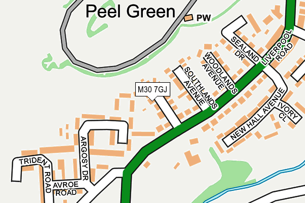 M30 7GJ map - OS OpenMap – Local (Ordnance Survey)