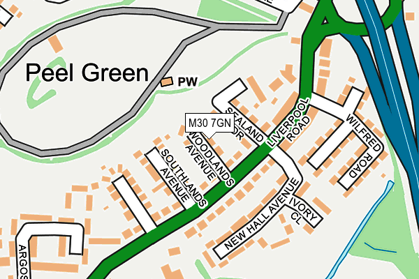 M30 7GN map - OS OpenMap – Local (Ordnance Survey)