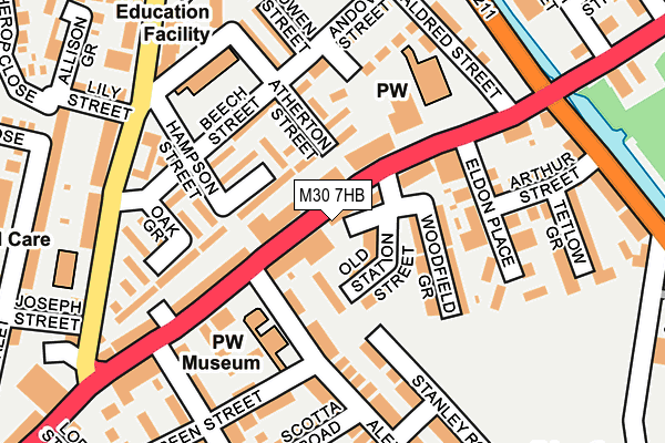 M30 7HB map - OS OpenMap – Local (Ordnance Survey)