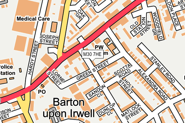 M30 7HE map - OS OpenMap – Local (Ordnance Survey)