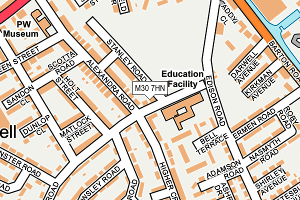 M30 7HN map - OS OpenMap – Local (Ordnance Survey)