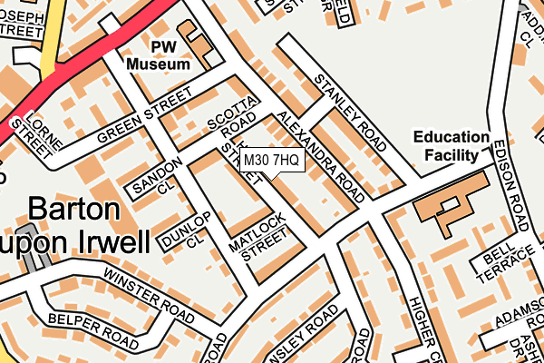 M30 7HQ map - OS OpenMap – Local (Ordnance Survey)