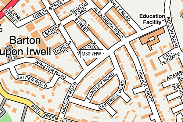 M30 7HW map - OS OpenMap – Local (Ordnance Survey)