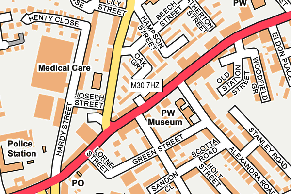 M30 7HZ map - OS OpenMap – Local (Ordnance Survey)