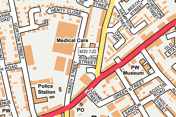 M30 7JD map - OS OpenMap – Local (Ordnance Survey)