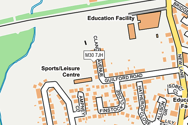 M30 7JH map - OS OpenMap – Local (Ordnance Survey)
