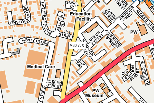 M30 7JX map - OS OpenMap – Local (Ordnance Survey)