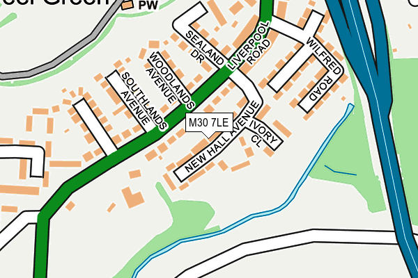 M30 7LE map - OS OpenMap – Local (Ordnance Survey)