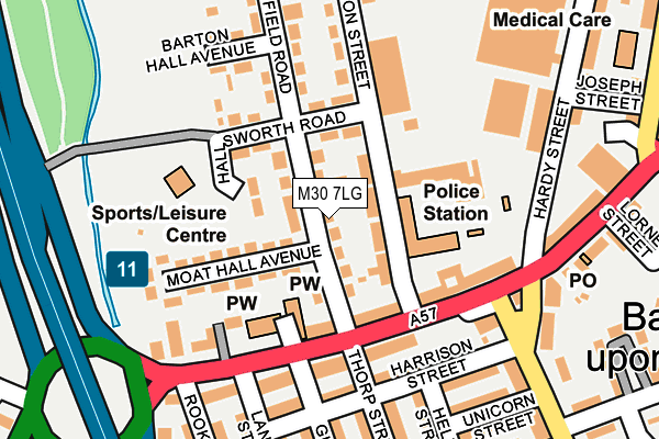 M30 7LG map - OS OpenMap – Local (Ordnance Survey)