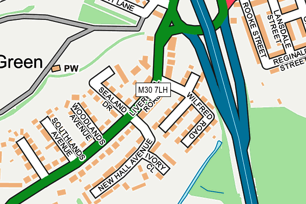 M30 7LH map - OS OpenMap – Local (Ordnance Survey)