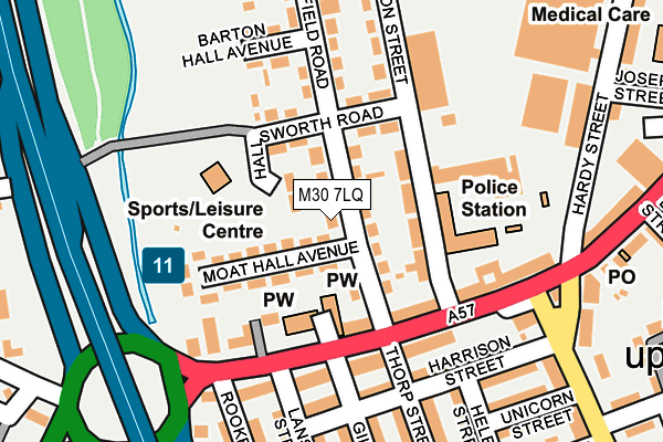 M30 7LQ map - OS OpenMap – Local (Ordnance Survey)