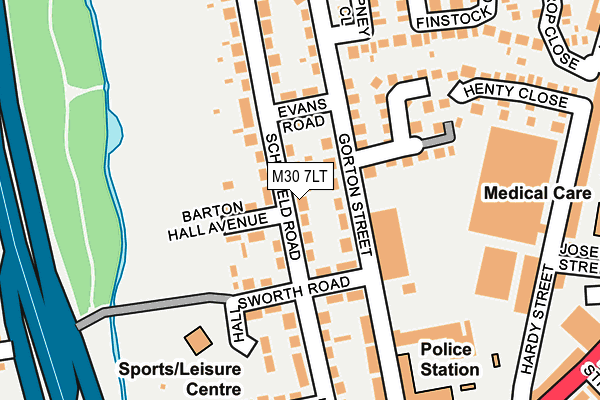 M30 7LT map - OS OpenMap – Local (Ordnance Survey)