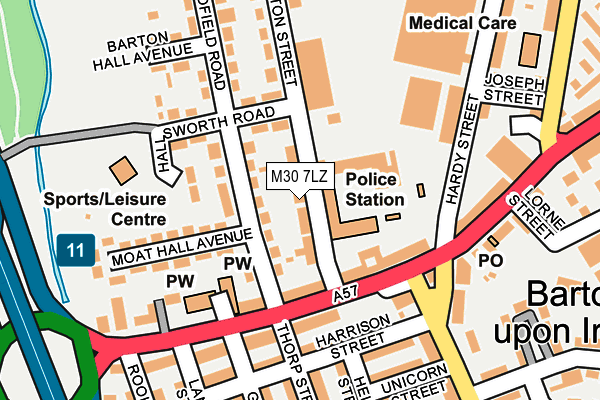 M30 7LZ map - OS OpenMap – Local (Ordnance Survey)