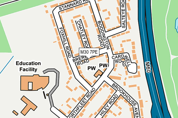 M30 7PE map - OS OpenMap – Local (Ordnance Survey)