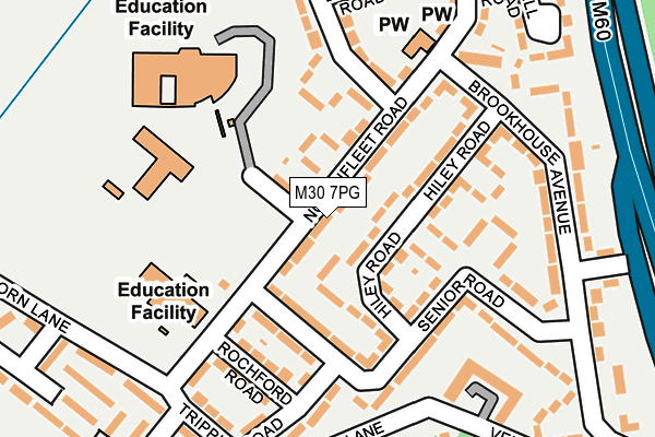 M30 7PG map - OS OpenMap – Local (Ordnance Survey)