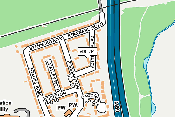 M30 7PJ map - OS OpenMap – Local (Ordnance Survey)